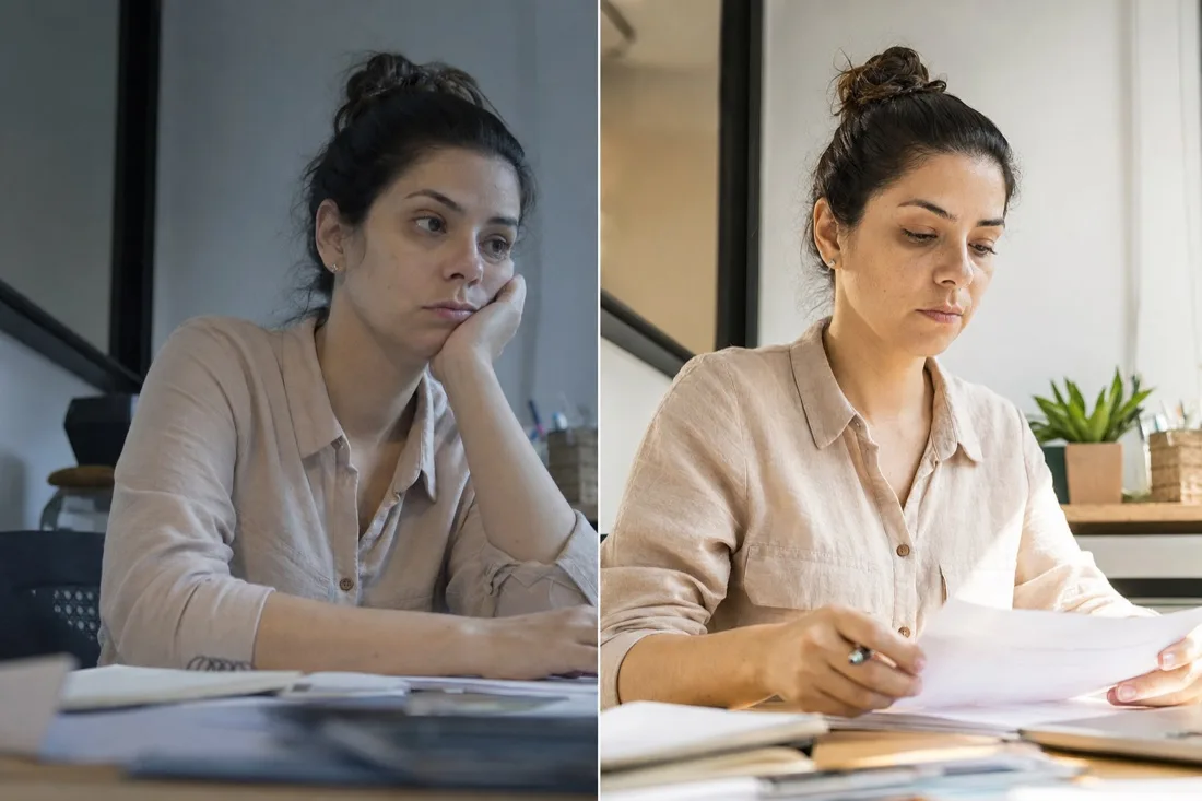 Antes e depois ilustrativo
