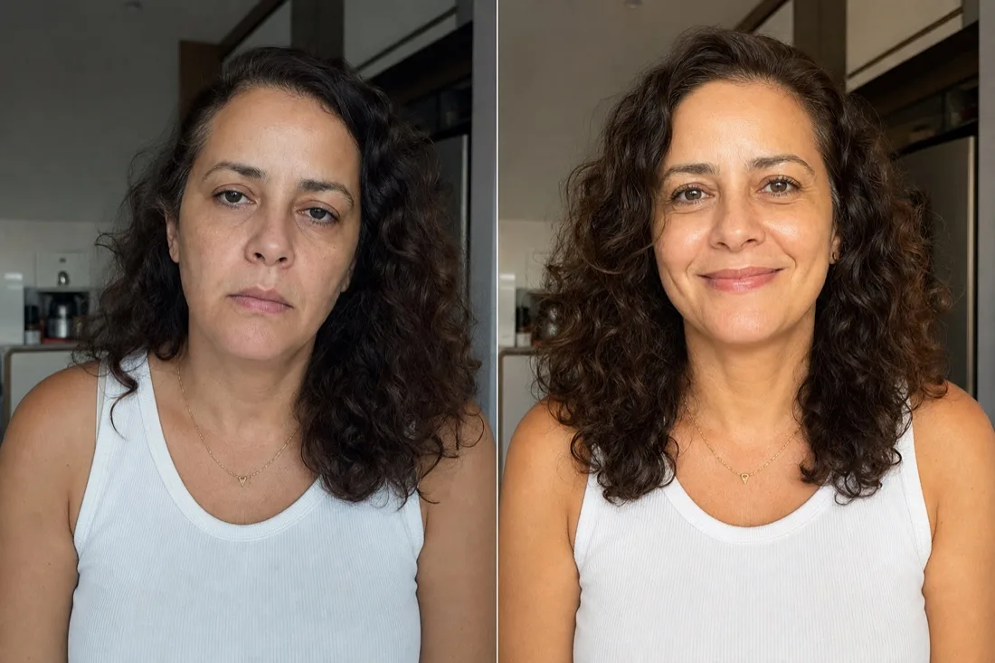 Antes e depois ilustrativo