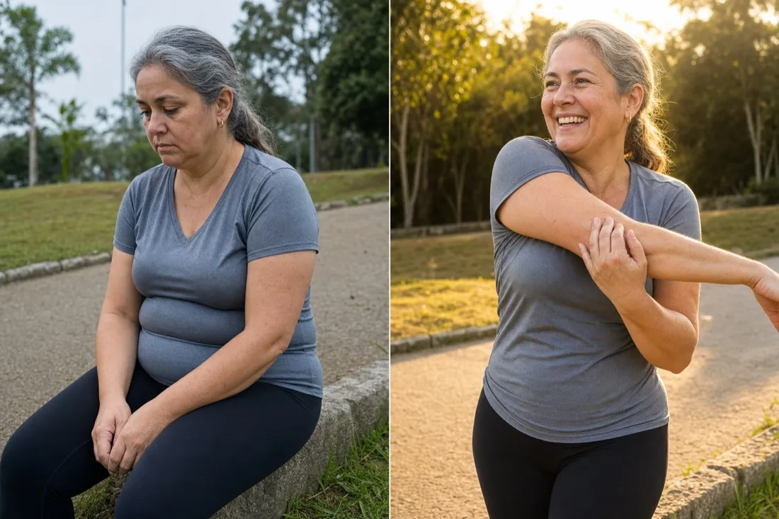 Antes e depois ilustrativo